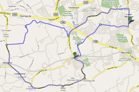 My route, June 24 2008