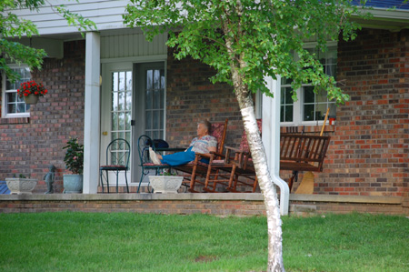 Grandma Gray on her TN porch