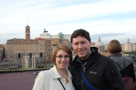 Jenelle + Corey overlooking the Roman Forum