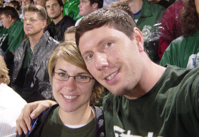 Jenelle and Corey at Spartan Stadium.